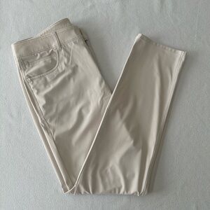 johnnie-O Cross Country Prep-formance Pants Men’s 35x32 Stone Color Golf Stretch